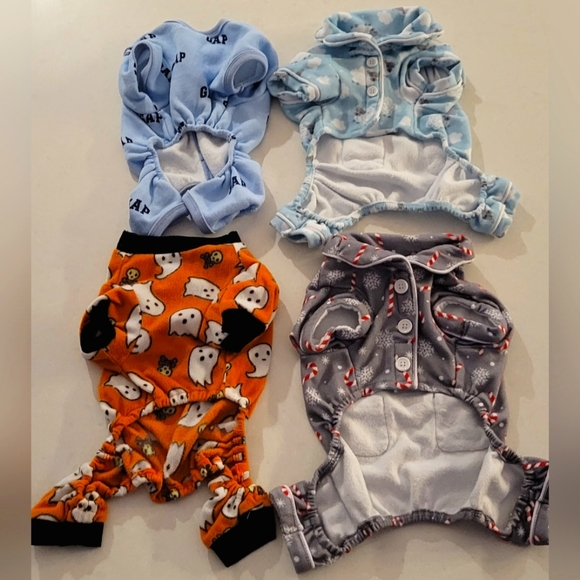 Set of 4 pet pajamas size SM EUC!!! - Picture 2 of 2